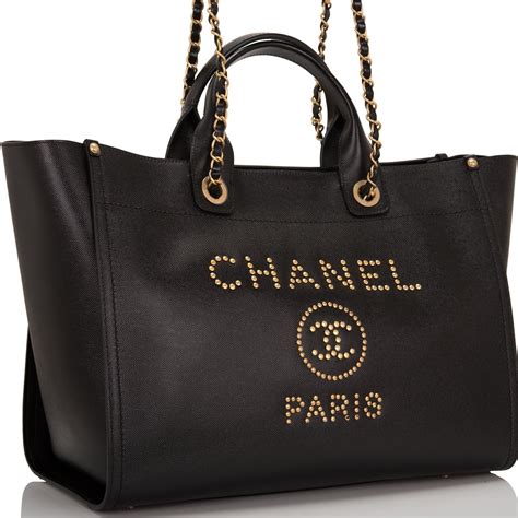 chanel black handbag price|large Black Chanel tote bag.